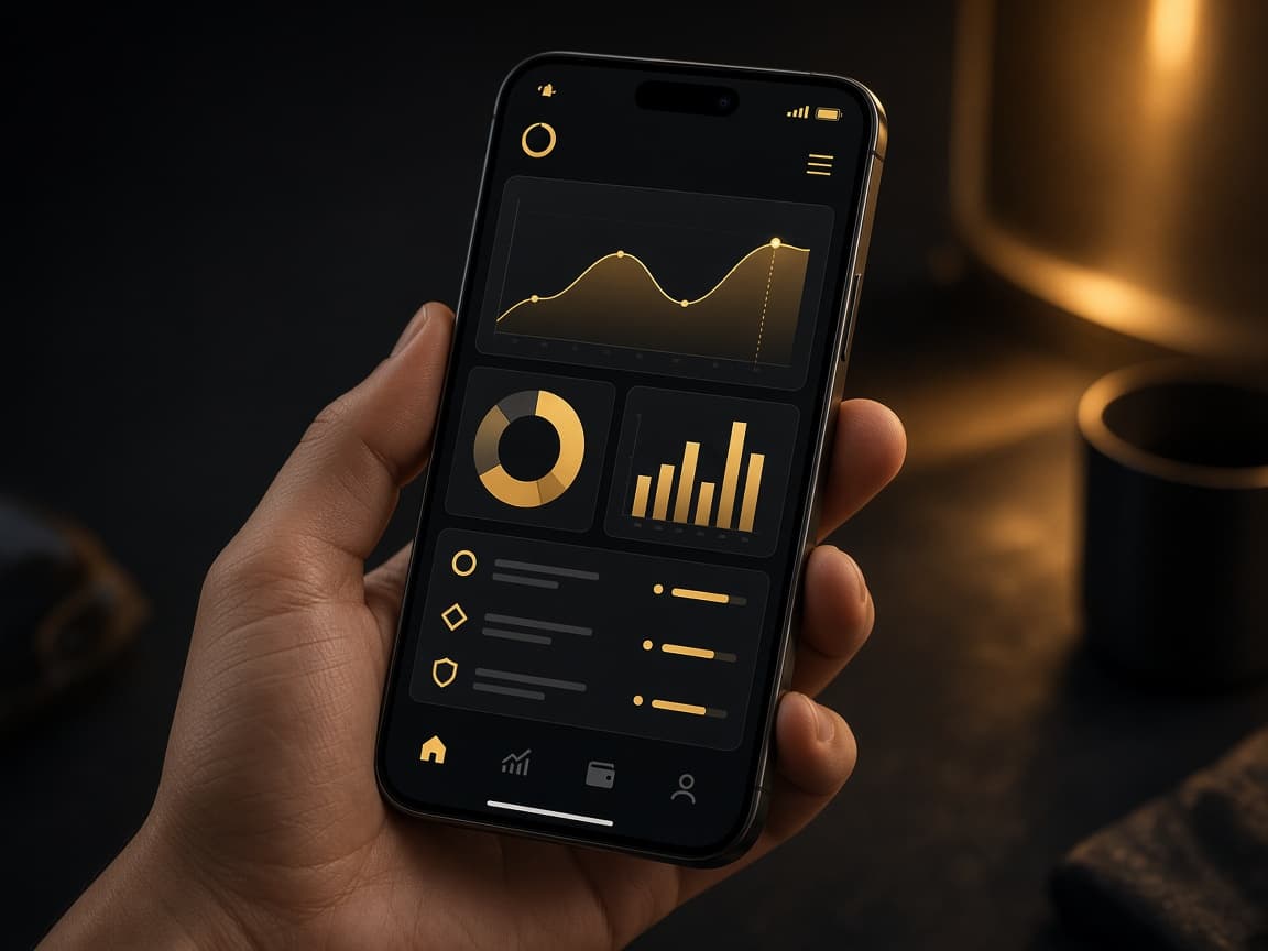 Finance dashboard app — Mobile app · iOS & Android